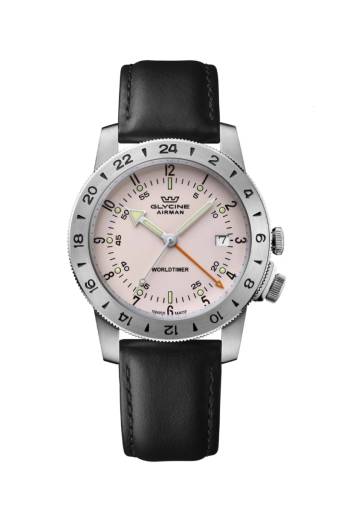 Reloj Airman Worldtimer GMT 40mm Ivory Dial Men's Quartz Watch de Glycine