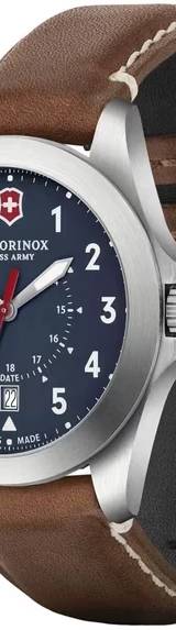 Victorinox Heritage Quartz Blue Dial Brown Leather Strap — vista 2